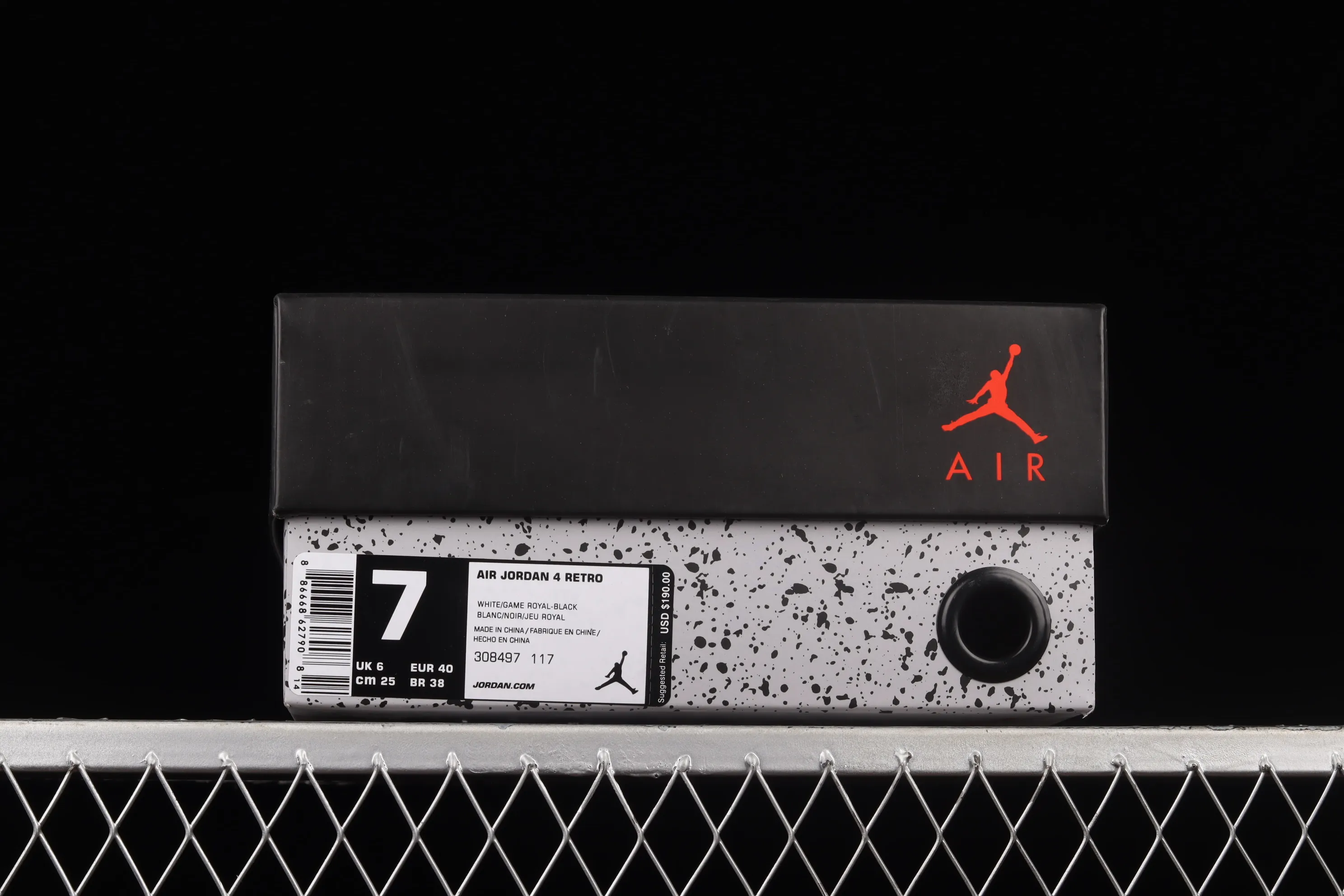 All categories Air Jordan Jordan series basketball shoes Air Jordan 4 pure original version Air Jordan 4 Retro AJ4 Joe 4 white and blue 308497-117